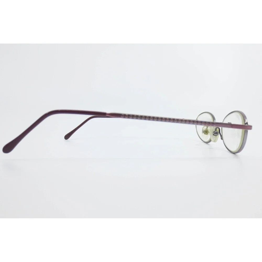Candies Forever BU Burgundy Oval Metal Eyeglasses Frames 46-18-130 Purple Beaded
